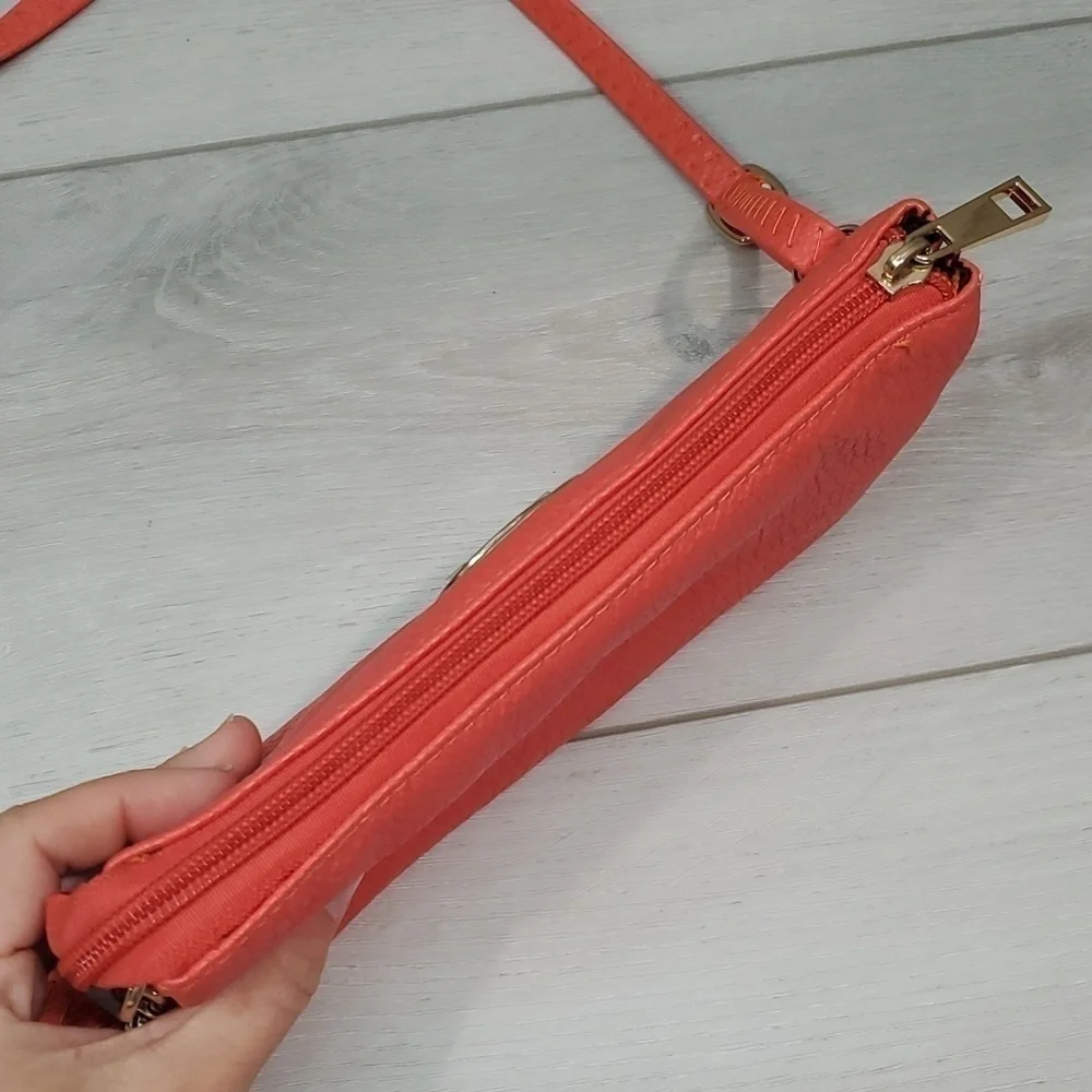 Michael Michael Red Womens Crossbody mini  Leather Bag Purse